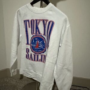 Used Rowing Blazers White Crewneck Sweater Tokyo Sailing
